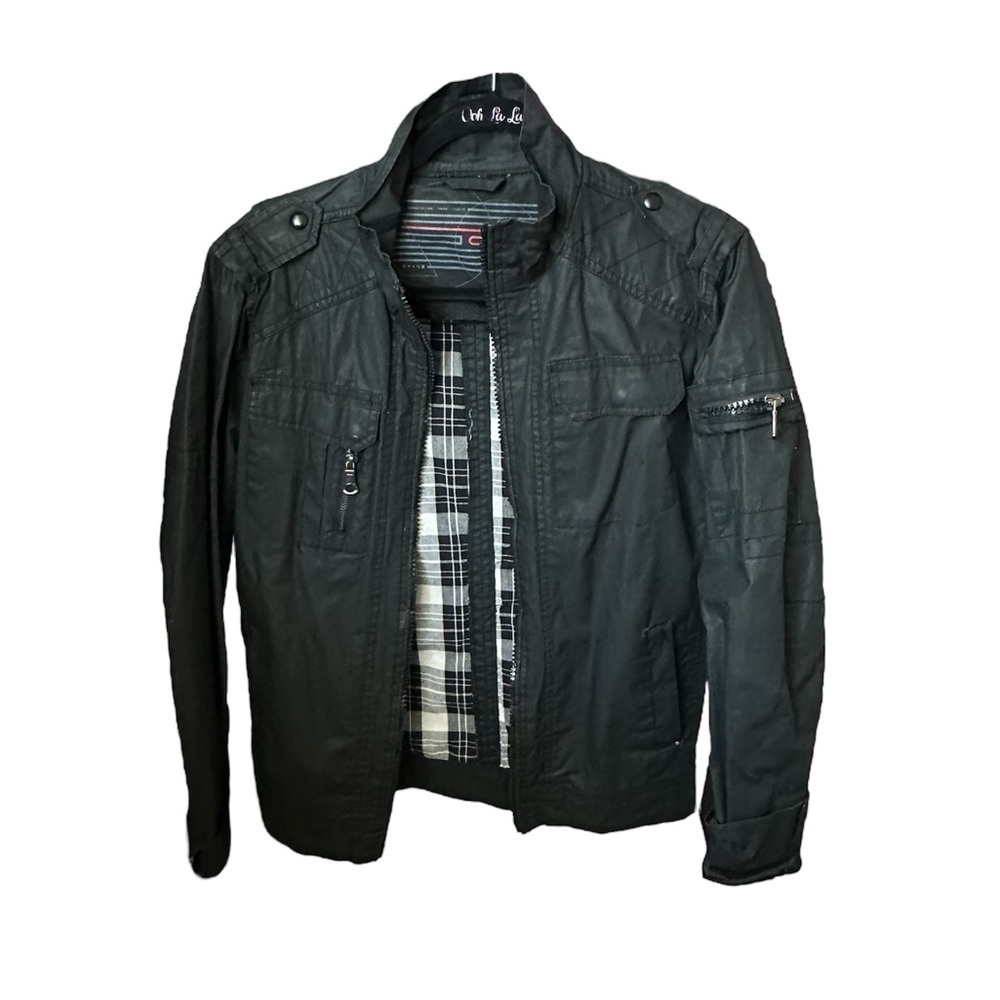 21 Men Black Zippered Bomber Jacket Size‎ Small